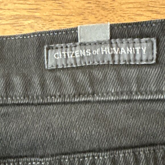 Citizens of Humanity Olivia Crop High Rise Slim Black Jeans Size 28 Button Fly - Picture 5 of 12